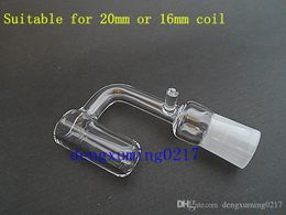 Fashion glass Banger E nail With Hook Domeless glass Nail Club Banger Nail Domeless Suitable For 16mm/20mm Coils Heater