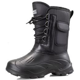 Stivali Uomo Inverno Neve Calda Sneakers impermeabili Attività all'aperto Pesca Calzature maschili Scarpe 230201