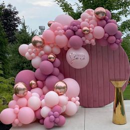 Other Event Party Supplies Macaron Pink Rose Balloon Garland Arch Kit Birthday Decorations Kids Latex Baloon Baby Shower Decor Globos 230131