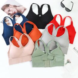 Yoga Outfit Sports Bra Underwear Women's Beauty Back Closure Vest I-Back Bralette Tube Top Sexy Lingerie Can Be Worn Outside Bras Red