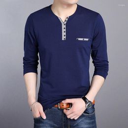 Men's T Shirts T-Shirt Men Autumn Cotton Shirt Solid Colour Winter Tshirt Long Sleeve Top Brand Slim Fit Tee Size XXXL 5XL