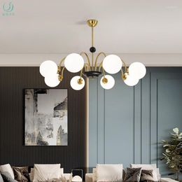 Pendant Lamps Postmodern Living Room Chandelier Nordic Minimalist Household Light Luxury Magic Bean Molecule Restaurant Bedroom Lighting