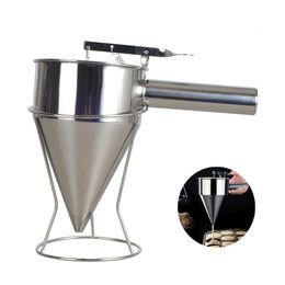 Other Kitchen Tools Batter Funnel Stainless Steel Pouring Dispenser Cupcake Waffle Cake Dough Handheld Pancake Mixer 230201