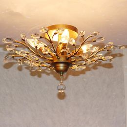 Ceiling Lights Crystal LED AC90-260V Modern Lamp Aisle Lamps Lighting E14 Bulb Home Fixtures