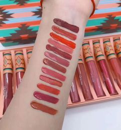 12pcs M C Matte Liquid lip gloss Collection Lipstick Set Sexy lipgloss kit cosmetics rouge a levre maquillage