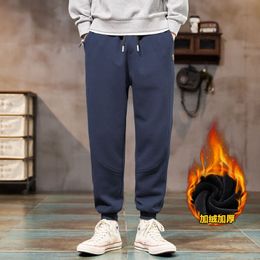 Men's Pants Mens Cashmere Sweatpants Winter Warm Lamb Wool Trousers for Male Lined Fleece Autumn and Casual Joggers TP7513 230131