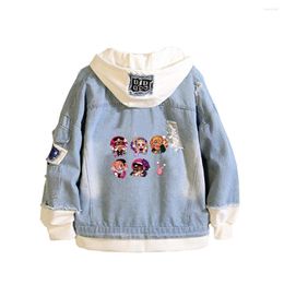 Women's Jackets Toilet-Bound Hanako-kun Unisex Jeans Sweatshirt Women Denim Jacket Harajuku Streetwear Nene Yashiro Girls Hoodies Couple