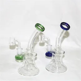7.4 Inch Glass Beaker Bong Frosted Hookah and Painting Colorful Water Pipe High Tall Dab Rigs With glass bowl