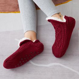 Slippers Home Winter Socks Women Thicken Warm Bedroom Men Non-slip Foot Warmer Snow Floor