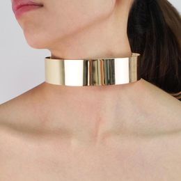 Choker Punk Metal Torque Alloy Maxi Statement Necklace For Woman Collars Fashion Jewellery Wholesale