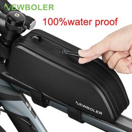 Panniers s NEWBOLER New Waterproof MTB Road Cycling Accessories Top Tube Front Frame Bicycle Pouch For Bike Mobile Phone Bag 0201