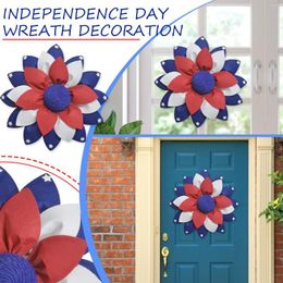 Decorative Flowers Door Outdoor Day Front Wreath Independence Decoration Porch Decor Hanging Home