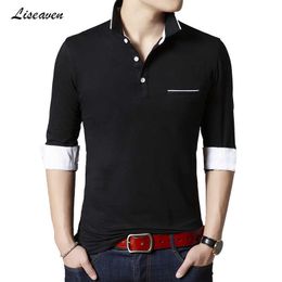 Men's T-Shirts Liseaven T-Shirt Men Solid T Shirt cotton tee shirt men's tshirt Full sleeve tees men's clothing Y2302