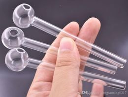 Great Pyrex Thick Clear Glass Oil Burner pipe Glass hand somking pipes water pipes 10cm lenght glass pipes for dab rig bong