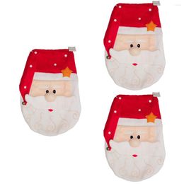 Toilet Seat Covers Cover Christmas Santa Bathroom Decorations Claus Matpad Fabric Snowman Lid Clearance Ornament Decorative Tank Floor Rug