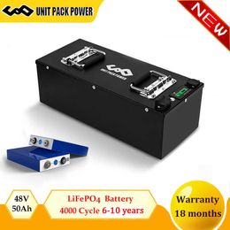 Lifepo4 Ebike Battery 48V 50Ah 4000 Cycle Battery Aluminium cell for 500W 750W 1000W 1500W 1800W Scooter Motorcycle Trike