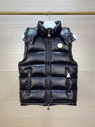 'Bor Me S' Down Vest Love Vest ic￴nico Nylon brilhante de laca, feito de tit de tit de tit cl￡ssico de colete cl￡ssico 1-5