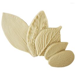 Baking Moulds 5pcs/set Fondant Silicone Cake Moulds Leaves Shaped Decoration Mould Leaf Form For Tools E348