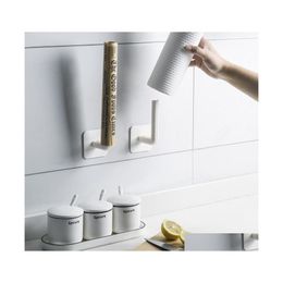 Bathroom Shelves Shees Kitchen Punch Wall Storage Hook Seamless Cutting Board Chop Pot Er Rack Wallmounted Drop Delivery Home Garden Dhxdr
