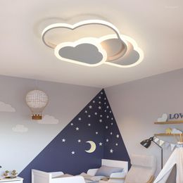 Ceiling Lights Modern LED Lamp For Children's Room Bedroom Study Dimmable Light Child Cloud Lighting Fixture Indoor