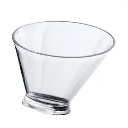 Bowls Bowl Salad Serving Container Clear Vegetable Fruitsnack Chip Acrylic Dessert Vase Round Mixing Parties Transparent Candy