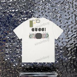 xinxinbuy Men designer Tee t shirt 23ss paris Rabbit graffiti letters print short sleeve cotton women black Grey white red XS-L
