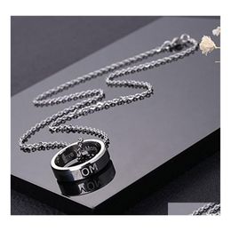 Pendant Necklaces Love Luxury Novel Jewelry Necklace For Family Members Fathers Day Mother Days Gift Drop Delivery Pendants Dh1Zh