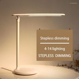 Table Lamps LED Smart Stepless Dimming Desk Lamp Reading Eye Protection Foldable USB Charging Light Bedroom Dormitory Bedside Lights