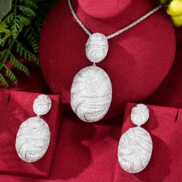 Necklace Earrings Set Kellybola Luxury 2PCS Big Disco Ball Pendant Jewelry Super Original Accessories For Women Bridal