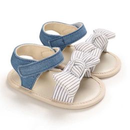Lovely Newborn Baby Girls Bow Sandals Soft Soles Infant Kids Shoes 0-18M 0202