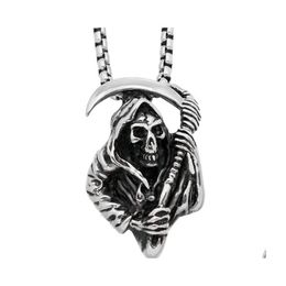 Pendant Necklaces Titanium Steel Necklace Cloak Of Retro Hiphop Do Another Mens Stainless Drop Delivery Jewellery Pendants Dh8Np