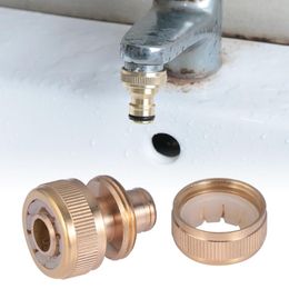 Watering Equipments Brass 1/2 3/4 Inch Garden Hose Tap Water Connector Adaptor Threaded Outdoor Faucet Equipment