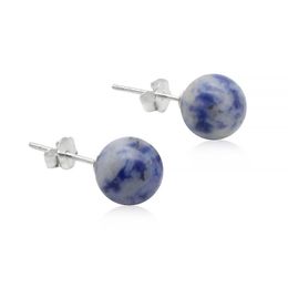 Stud Fashion Jewellery 925 Sterling Sier Earrings Natural Crystal Healing Stone 8Mm Beaded Gemstone Earring Pair For Women Drop Deliver Dha96
