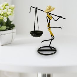 Candle Holders Practical Convenient Stylish Multi-occasional Holder Human Body Iron Candlestick Home Coffee Shop Desktop Decoration