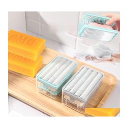 Soap Dishes Bubble Hands Mtifunctional Box Household Soapbox With Lid Drain Water Storage Drop Delivery Home Garden Bath Bathroom Ac Dhzfs