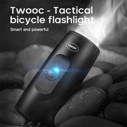 Bike s TWOOC Mini Front Lamp Car USB Rechargeable Waterproof Warning Bicycle Flashlight Cycling Handlebar Light New 0202