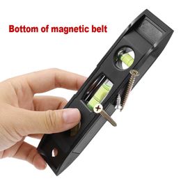 Horizontal Ruler 3 Bubble Spirit Level Magnetic ABS Shell Mini Pocket Portable Tool Measure Machinery ler