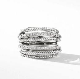 Silver Color Multiple Row Rings Shiny CZ Metallic OL Style Office Lady Versatile Finger Rings for Women Fashion Jewelry