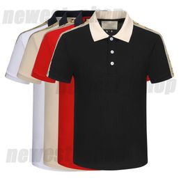 2023 Europe Italy mens polo shirts classical letter print T shirt Short Sleeve Lapel Stripe splicing polos shirts Couple Women Mens Designers luxury tShirts