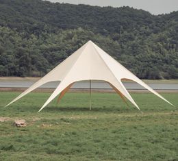 Large Outdoor camping Shelter Portable Folding Canopy Awning Glamping beach Sun shader roof shelter 6- 10 meter