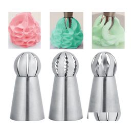 Baking Pastry Tools Types Cake Decorating Grade Stainless Steel Cream Flowers Mould Squeezer Diy Chocolate Cup Bag Cookware Drop De Dhtn7