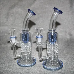 Mini Glass Bong Hookahs Oil Dab Rig Water Recycler Pipes for Smoking with Female 14mm Joint