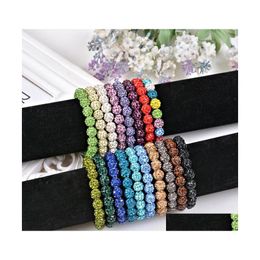 Charm Bracelets Bracelet Fshion Sham Beaded Female Handmade Crystal Strand Bead Drop Delivery Jewellery Dhnj4
