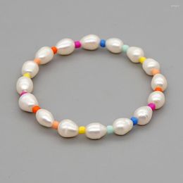 Strand Go2Boho Freshwater Pearl Bracelets Multicolor Boho Beaded Elastic Bracelet For Women Beach Natural Beads Fashion Jewelry