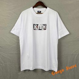 Men's T-Shirts Men Women Daily Casual Oversized Kith T Shirt Top Quality Floral Classic Box KITH TEE Spring Summer Cotton Short Sleeve G230202