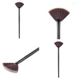 Makeup Brushes Slim Fan Shape Powder Concealor Blending Finishing Highlighter Highlighting Brush Nail Art For