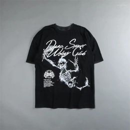 T-shirt da uomo DARC SPORT T-shirt in cotone streetwear Camicia con stampa teschio rosa Cool Uomo T-shirt hip-hop Estate O-Collo Casual Tops Harajuku