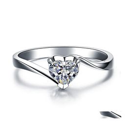 Band Rings Fashion Versatile Jewellery Classic Diamond Rose Love Ring Drop Delivery Dhfkc