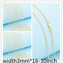 Pendant Necklaces Promotion Wholesale Gold Filled Necklace Fashion Jewelry 3MM CROSS "16-30" Inches Chain Lobster Clasp
