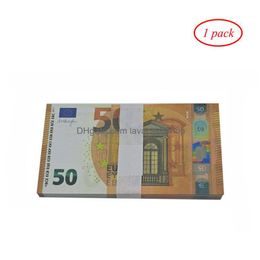 Other Festive Party Supplies Wholesales Prop Money Copy 10 20 50 100 200 500 Fake Notes Faux Billet Euro Play Collection Gifts 100 Dhzev97RN